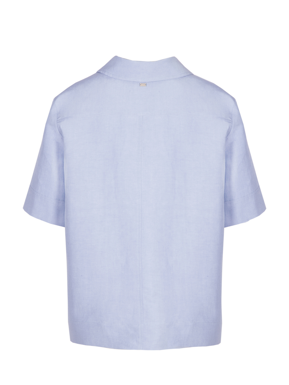 Рубашка-поло с коротким рукавом голубого цвета